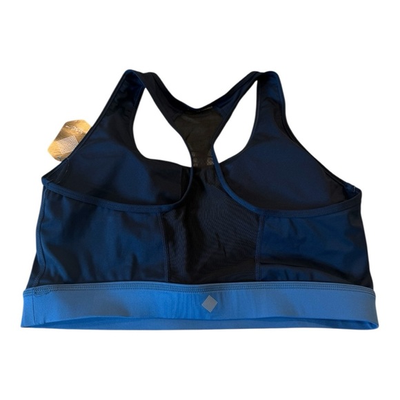 RISE INVINCIBLE Racerback Medium Impact Navy Blue Sports Bra Size X Large NEW - Picture 3 of 11